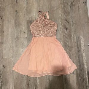 PLUS PINK SPARKLY DRESS